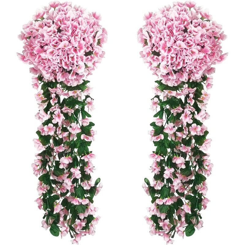 Guirlandes de Fleurs Artificielles Suspendues - Rose