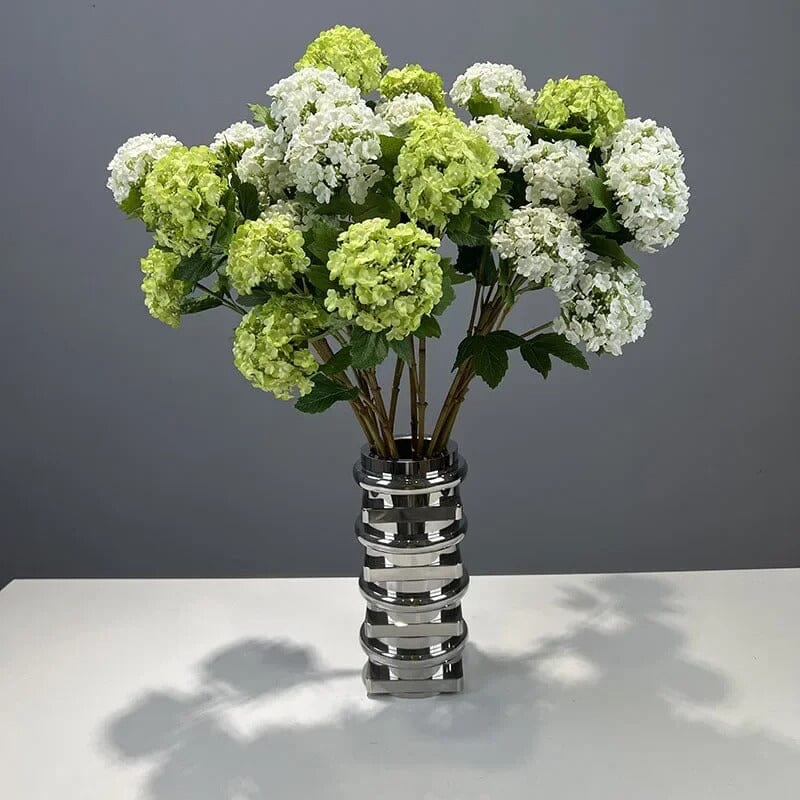 Hortensia Artificiel Boule de Neige - 66 cm