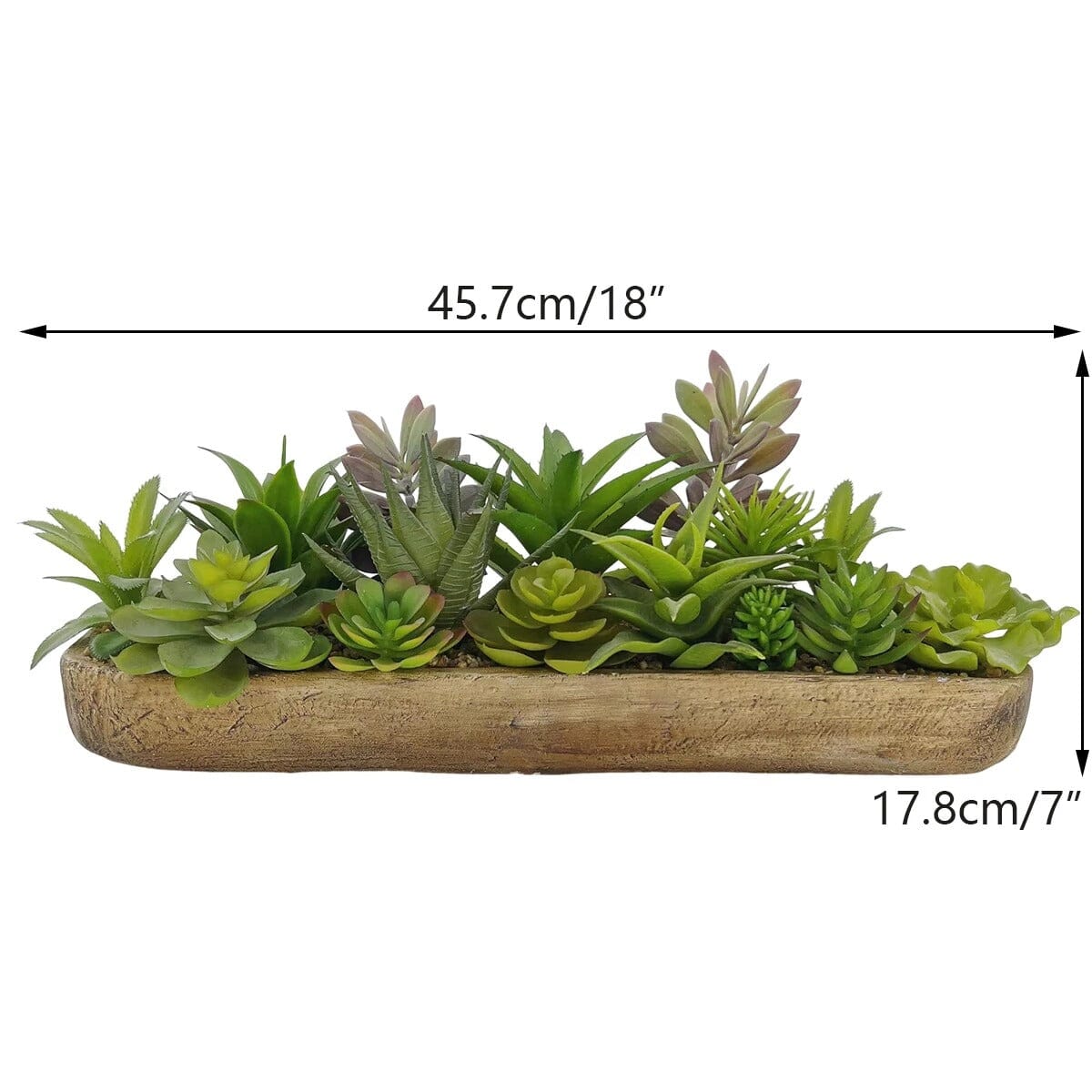 Jardinière de Plante Succulente Artificielle Haut de Gamme - 46 cm