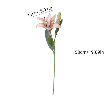 Lys Fleur Artificielle Réaliste - 50 cm