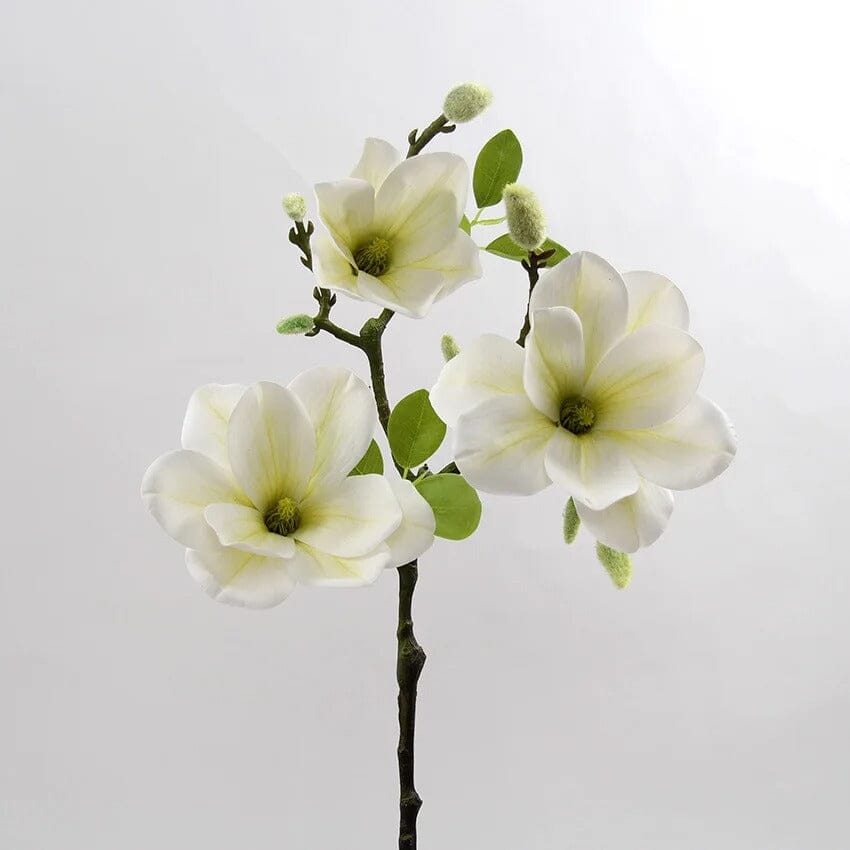 Magnolia Artificiel Blanc Vert Clair - 57 cm