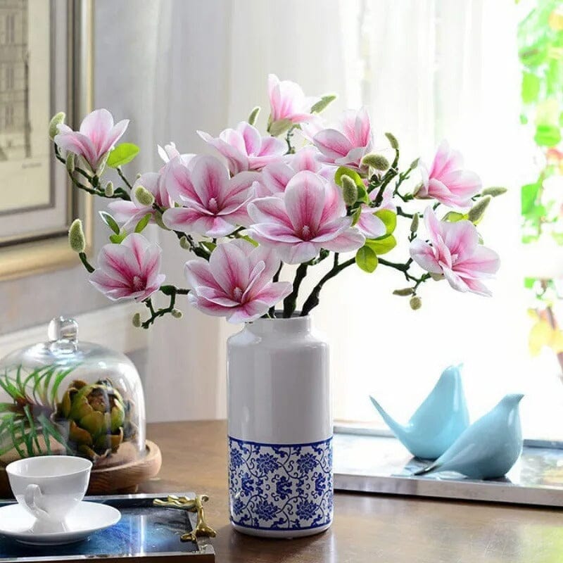 Magnolia Artificiel Rose - 57 cm