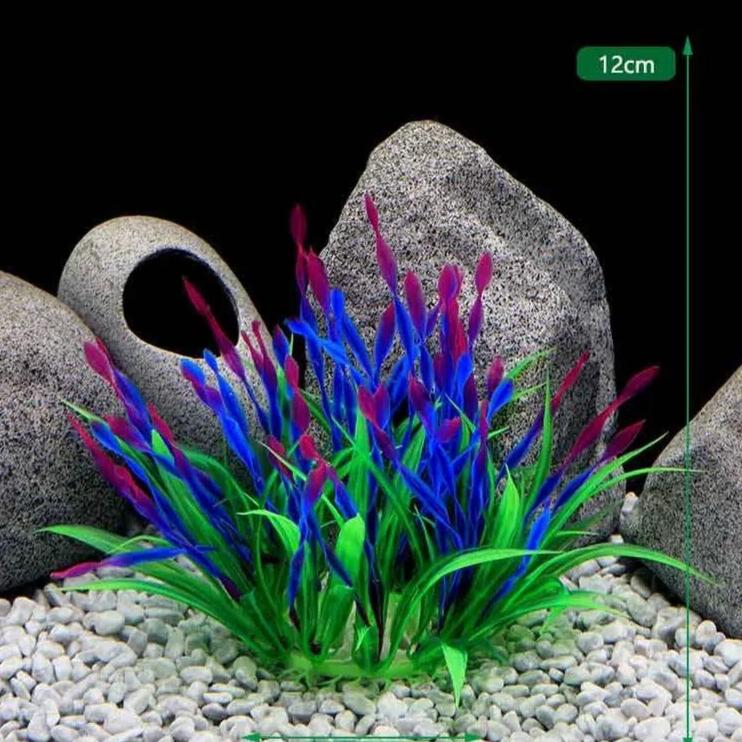 Plante Artificielle Colorée pour Aquarium - 12c