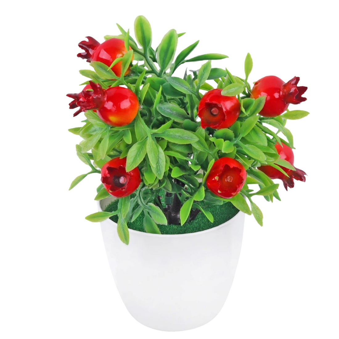 Plante artificielle en pot - Grenadier décoratif - 17 cm