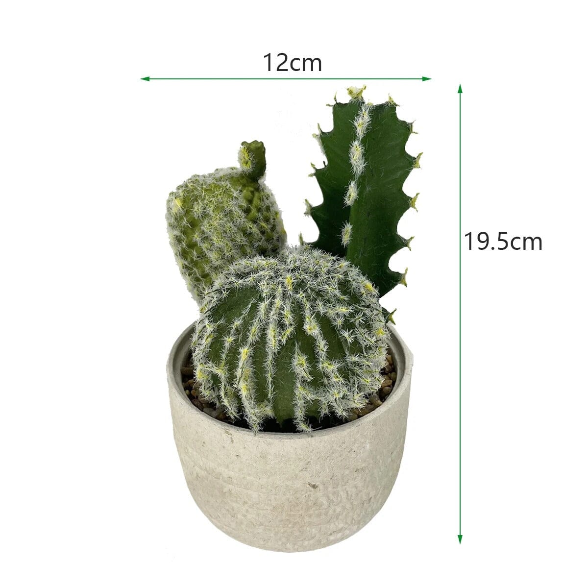 Mini Cactus Artificiel Réaliste - 19,5 cm