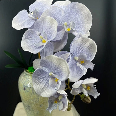 Orchidée Artificielle XXL Bleu Grisé 90 cm