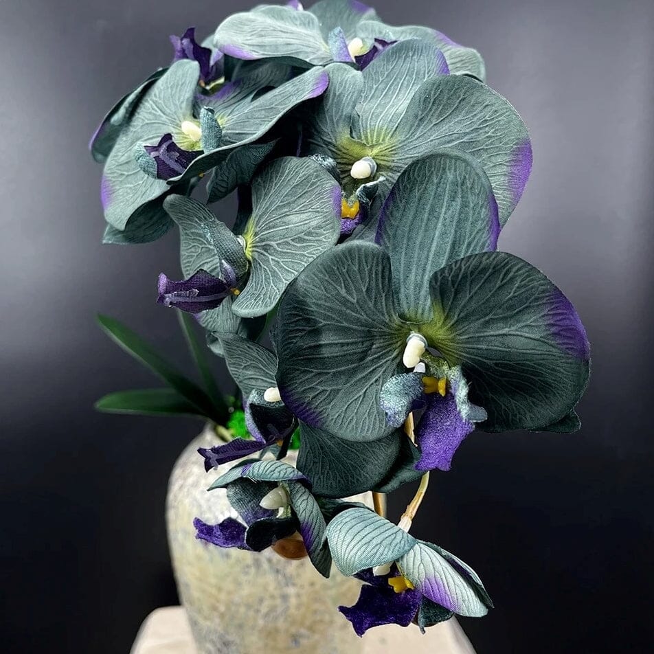 Orchidée Artificielle XXL Vert et Violet 90 cm