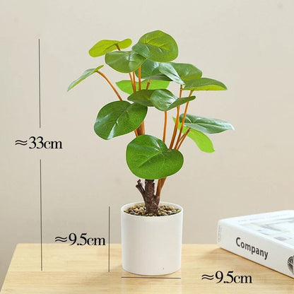 Petit Ficus Elastica Artificiel en Pot - 33cm