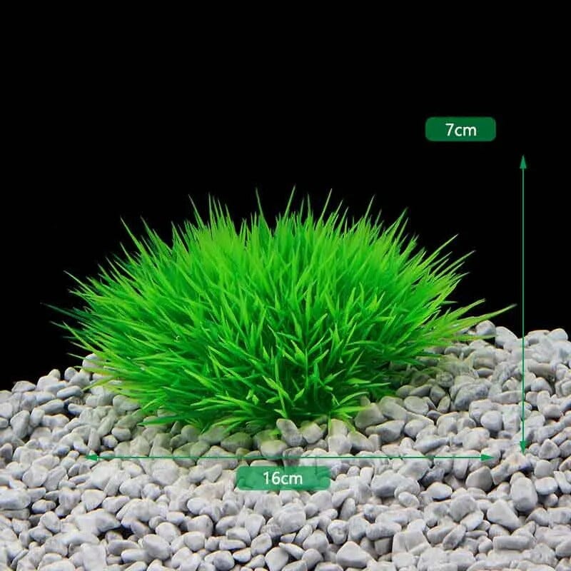 Petite Plante Artificielle Verte pour Aquarium - 7 cm