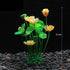 Plante Artificielle Aquarium avec Fleurs de Lotus Jaunes - 21cm