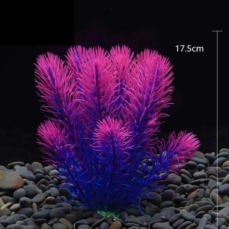 Plante Artificielle Bicolore pour Aquarium - 17.5cm