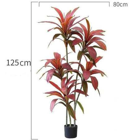 Plante Artificielle Dracaena Colorée - Haut de Gamme