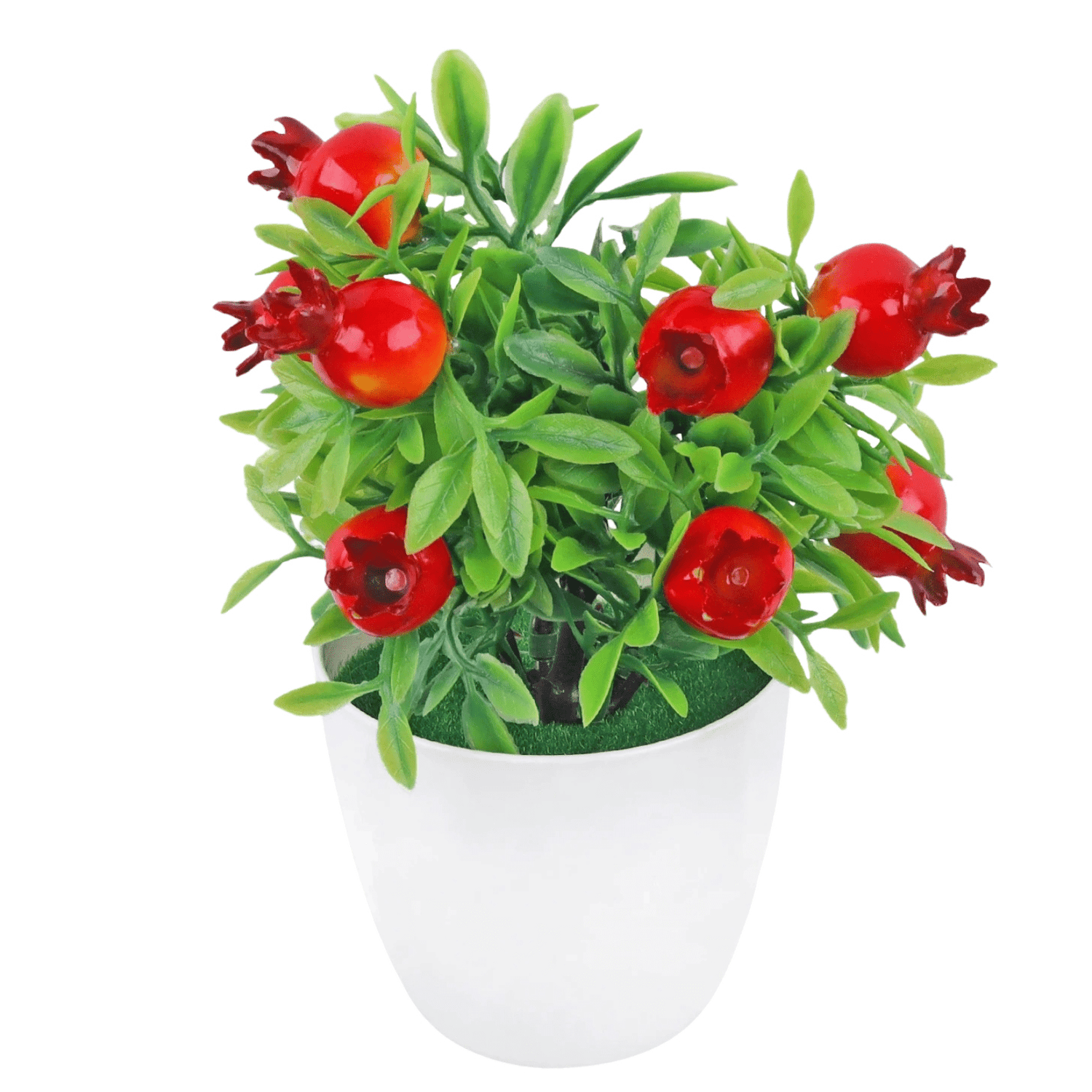 Plante artificielle en pot - Grenadier décoratif - 17 cm