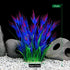 Plante décorative artificielle bleu et rose pour aquarium – 21 cm