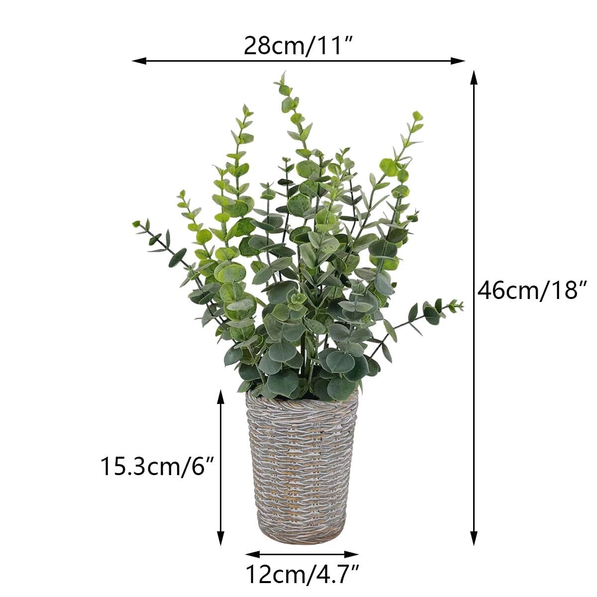 Plante Eucalyptus Artificiel en Pot - 46 cm