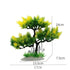 Arbre Artificiel Jaune et Vert pour Aquarium - 27 cm