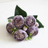 Bouquet de pivoines artificielles - Violet Clair – 5 Fleurs, 30 cm