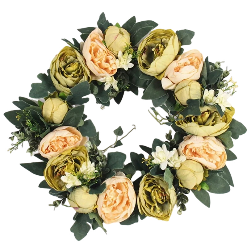 Couronne de Fleurs Mariage - Rose et Pivoine