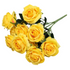 Bouquet de 10 roses artificielles jaunes