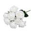 Bouquet de 10 roses artificielles blanches 