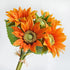 Bouquet de Tournesols Artificiels Orange – Lot de 5