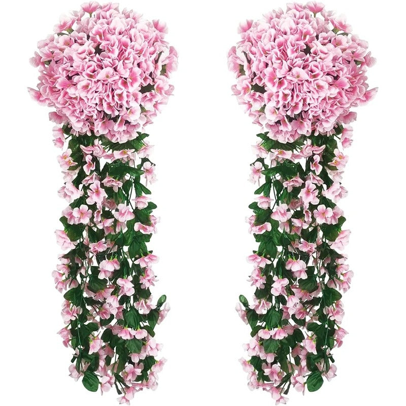 Guirlandes de Fleurs Artificielles Suspendues - Rose