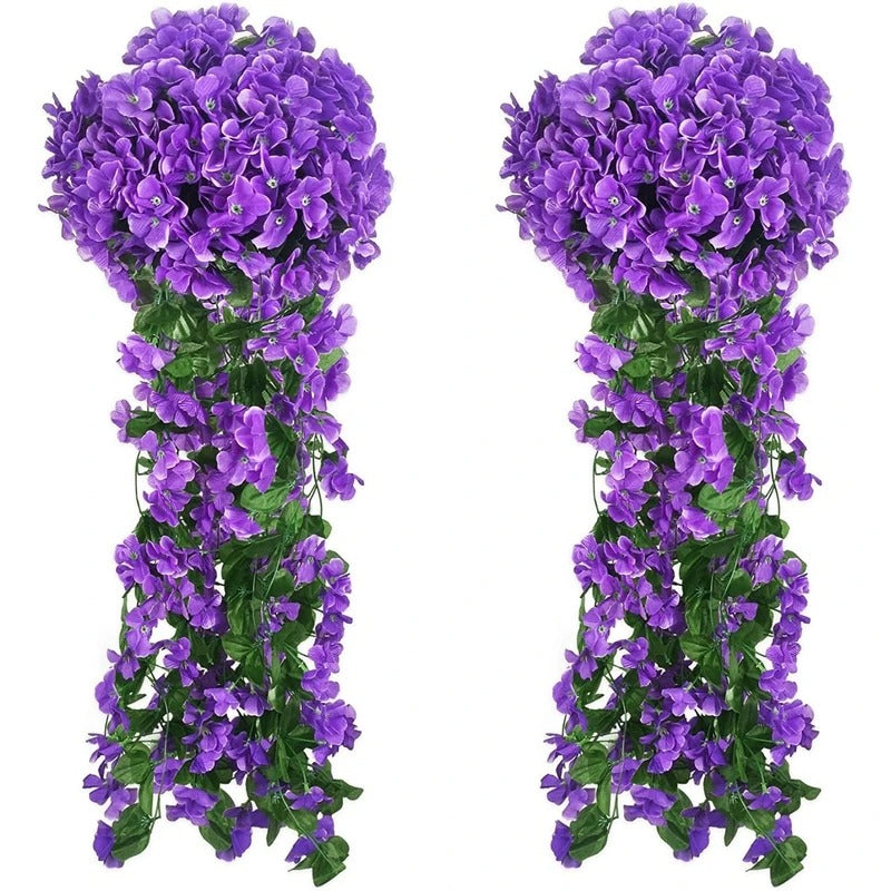 Guirlandes de Fleurs Artificielles Suspendues - Violet