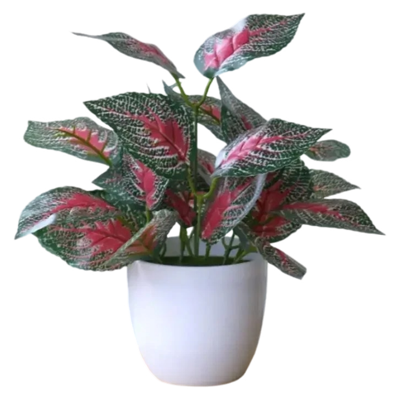 Plante en pot décorative artificielle Aglaonema