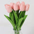 Bouquet Tulipe Artificielle - Rose clair (10 Fleurs)