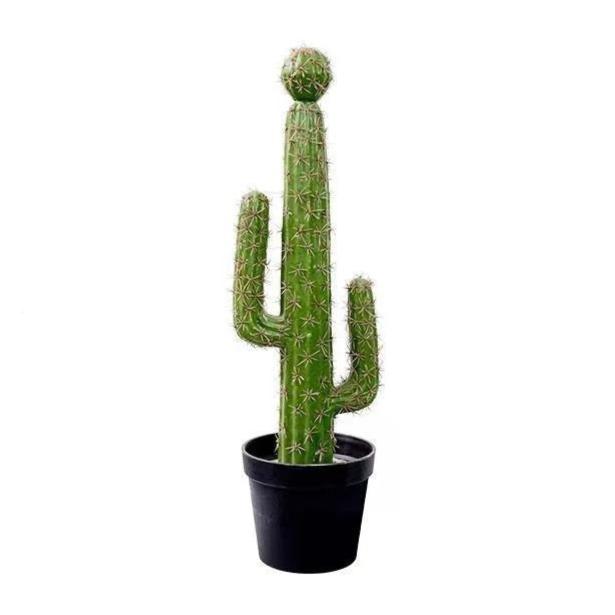 Cactus artificiel Saguaro en pot - 80 cm