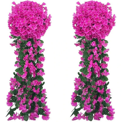 Fleurs Suspendues Artificielles Rose Fuchsia