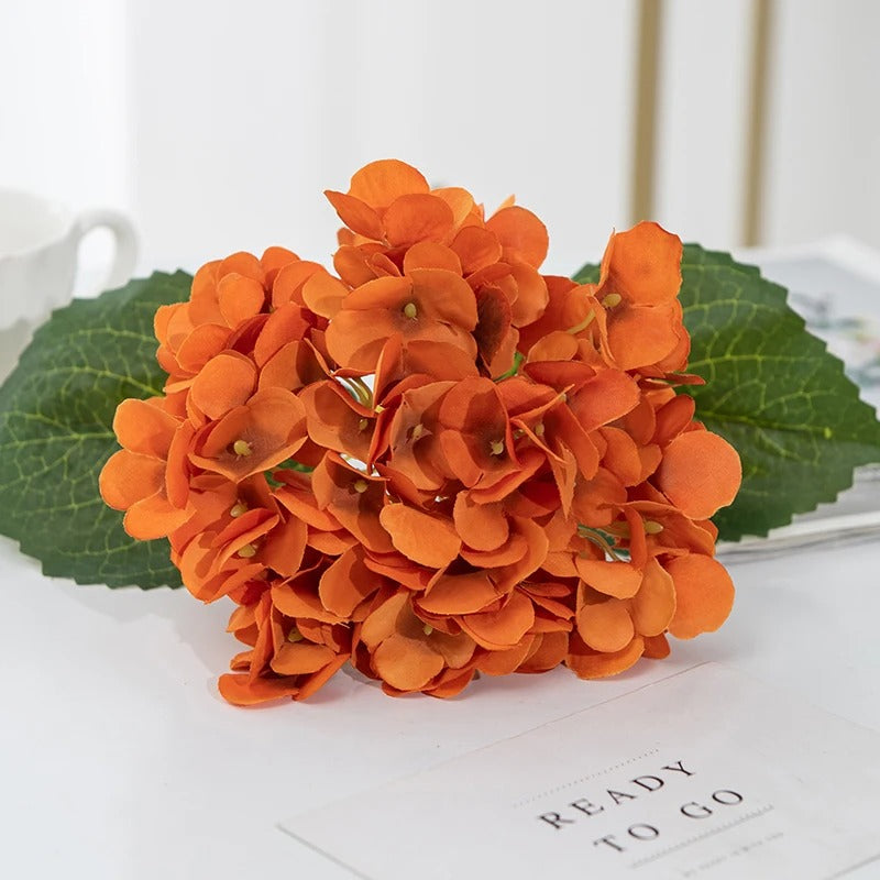 Hortensia Artificiel Orange