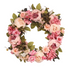 Couronne Florale Artificielle – Roses Pastel et Pivoines Élégantes