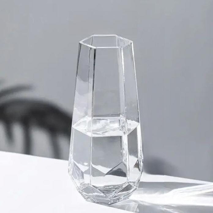 Vase en Verre Géométrique - 25 cm