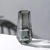 Vase en Verre Hexagonal - 20,5 cm