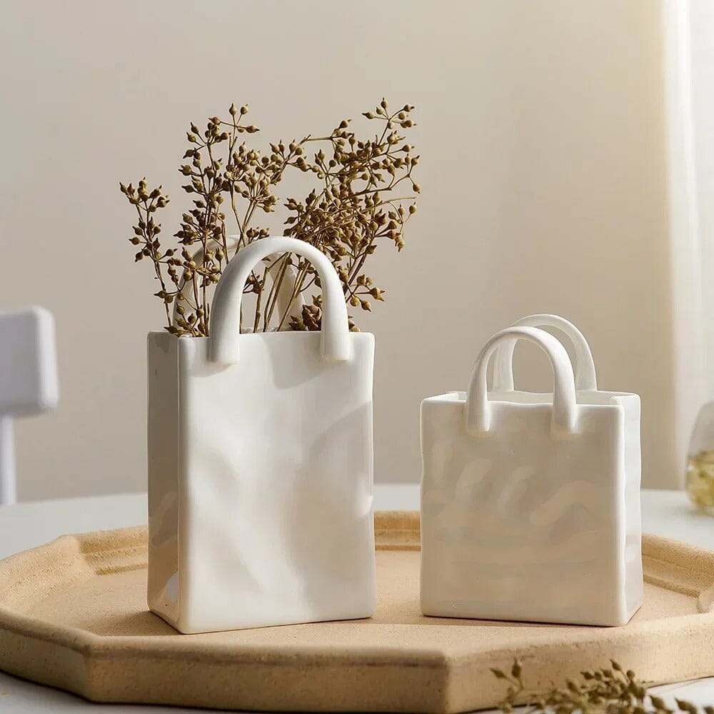 Vases en Céramique Style Sac