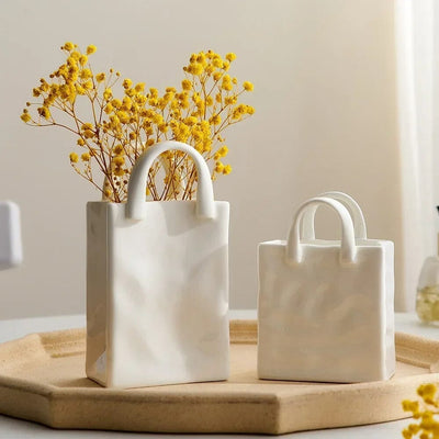 Vases en Céramique Style Sac